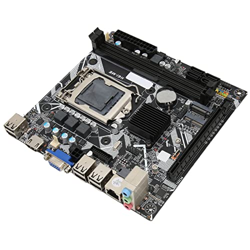 Elprico Mini-ITX-Motherboard, H6 ME Dual-Channel-DDR3-Motherboard mit LGA 1155 CPU-Steckplatz, VGA, HDMI, 10 USB2.0-Schnittstelle, PCIe 16X Multiphase Power Motherboard von Elprico