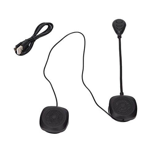 Elprico Motorradhelm Bluetooth-Headset,Motorrad-Headset Bluetooth-Kopfhörer,Ultradünner Motorradhelm-Lautsprecher mit Automatischer Anrufannahme Lautstärkeregelung Drehregler Zum Fahren von Elprico
