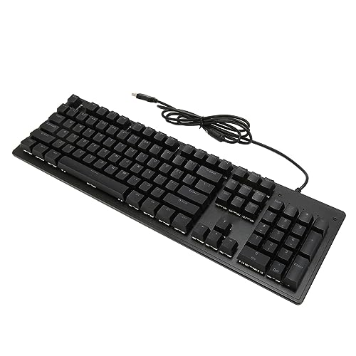 Elprico RGB-Gaming-Tastatur mit Hintergrundbeleuchtung und Mechanischem Schalter – Kabelgebundene Tastatur mit 104 Tasten für Desktop-Laptop-Computer (Grüner Schalter (Schwarze von Elprico