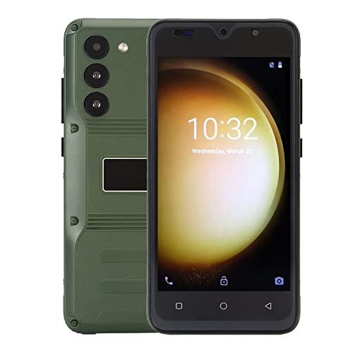 Elprico Robustes Entsperrtes Telefon, 4 GB RAM, 32 GB ROM, 2,4 G WiFi-Unterstützung, Dual-Kamera, Wasserdicht, Kompatibel, für10-System (Grün) von Elprico