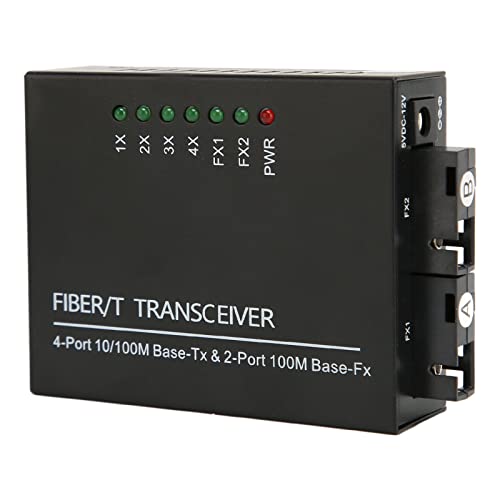 Elprico SC-Glasfaser-zu-Ethernet-Medienkonverter, Tx1310nm/Rx1550nm Single-Fiber-Singlemode-Ethernet-Switch Gigabit-RJ45-Port Optischer Transceiver von Elprico