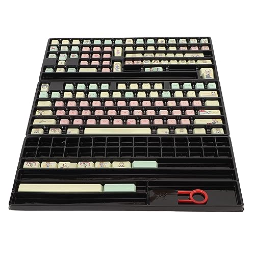 Elprico Tastenkappen-Set, MX-Strukturschalter, PBT-Material, Wärmesublimationstechnologie, Angenehmes Gefühl, Personalisierte Komplementärtasten, für Mechanische Tastatur, 146 Tasten, von Elprico