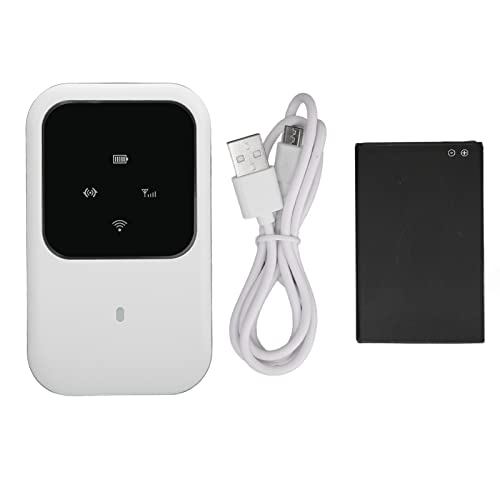 Elprico Tragbare 4G-WLAN-Route, Mobiler WLAN-Hotspot 4G LTE Mobiler WLAN-Router mit LED-Anzeige für Autoreisen Im Freien von Elprico