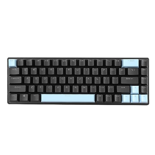 Elprico Tragbare Mechanische Gaming-Tastatur mit 68 Tasten, Blauem Schalter, RGB-Hintergrundbeleuchtung, Anti-Ghosting, Kompaktem Layout-Design, Geeignet für PC, Laptop, Telefon, von Elprico