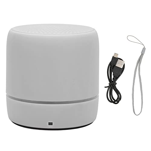 Elprico Tragbarer Bluetooth-Lautsprecher, Bluetooth5.0-Stereolautsprecher Klarer Stereo-Minilautsprecher mit Satten Bässen und Farbigen Lichtern für Den Außenbereich(Grau) von Elprico