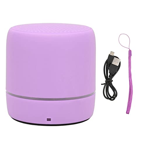 Elprico Tragbarer Bluetooth-Lautsprecher, Bluetooth5.0-Stereolautsprecher Klarer Stereo-Minilautsprecher mit Satten Bässen und Farbigen Lichtern für Den Außenbereich(Lila) von Elprico