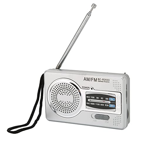 Elprico Tragbarer Radioempfänger, AM FM DSP-Chip-Transistorradio, Pocket-Radio mit Lautsprecher-Kopfhöreranschluss von Elprico