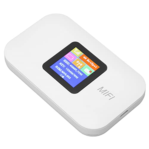 Elprico Tragbarer WLAN-Hotspot für Reisen, Mobiler 4G-LTE-WLAN-Hotspot mit SIM-Kartensteckplatz, Unterstützt 10 Benutzer, Mobiler 4G-LTE-WLAN-Hotspot für Reisen von Elprico