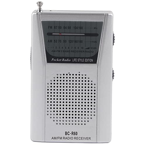 Elprico Tragbares -Radio, AM FM-Transistor-Taschenradio mit 5-W-Lautsprecher, Batteriebetriebenes Taschenradio für Unterwegs von Elprico