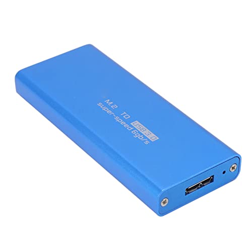 Elprico USB 3.0 MSATA-Gehäuse, 6 Gbit/S High-Speed-Übertragung Aluminiumlegierung MSATA auf USB 3.0-Gehäuse Adaptergehäuse für 30 X 30 Mm 50 X 30 Mm SSD-Gehäuse-Konvertierungsbox von Elprico