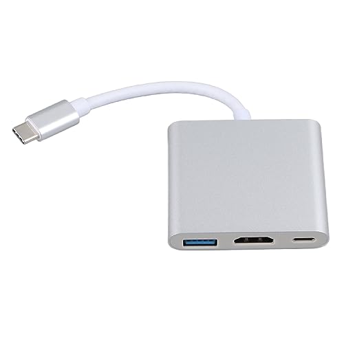 Elprico USB-C-Dockingstation, 3-in-1-USB-C-Hub, 4K HD 5 Gbit/s Hochgeschwindigkeitsübertragung, USB-C-Hub, 0 W PD-Leistung, USB-C-Hub für TV-Projektor, Computer von Elprico