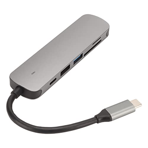 Elprico USB-C-Hub, 6-in-1-Typ-C-Dockingstation, Typ-C-zu-HD-Multimedia-Schnittstelle, USB3.0, USB2.0, Speicherkarte, Speicherkarte, PD-Dockingstation Elprico USB-C-Hub, 6-in-1-Typ-C-Dockingstation, Typ-C-zu-HD-Multimedia-Schnittstelle, USB3.0, USB2.0, Speicherkarte, Speicherkarte, PD-Dockingstation von Elprico