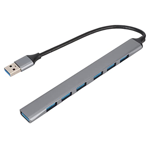 Elprico USB-C-Hub, 7-in-1-USB-C-auf-USB-Hub-Multport-Adapter, 1 USB 3.0-Anschlüsse, 6 USB 2.0-Anschlüsse, USB-Dockingstation für USB-Flash-Laufwerk, Kabellose Maus, Tastatur, Laptop, PC Elprico USB-C-Hub, 7-in-1-USB-C-auf-USB-Hub-Multport-Adapter, 1 USB 3.0-Anschlüsse, 6 USB 2.0-Anschlüsse, USB-Dockingstation für USB-Flash-Laufwerk, Kabellose Maus, Tastatur, Laptop, PC von Elprico