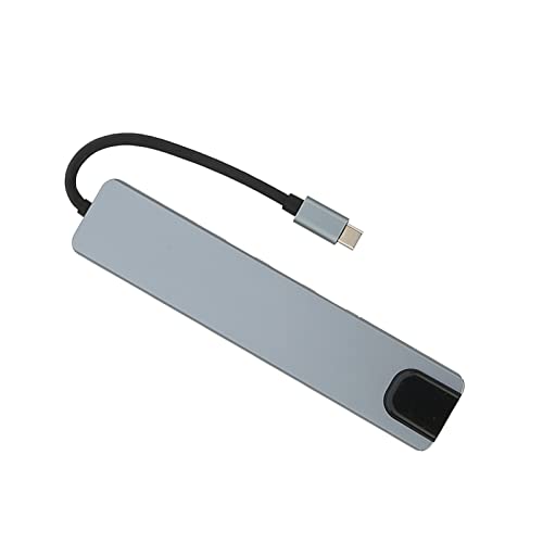 Elprico USB-C-Hub, 8-in-1-Typ-C-Dockingstation, Typ-C-zu-PD-USB-C-USB3.0-USB2.0-Speicherkarte Speicherkarte HD-Multimedia-Schnittstelle RJ45-Dock von Elprico