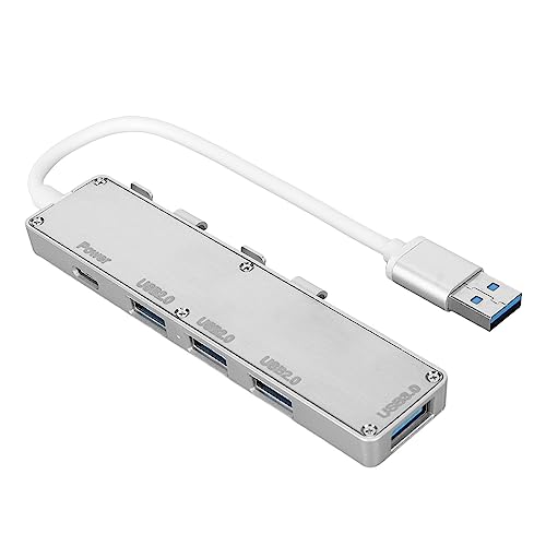 Elprico USB-C-auf-USB-Adapter, 4-in-1-USB-C-auf-USB-Hub, Multiport, USB3.0, 3 USB2.0, USB-C-Dockingstation Zum Anschließen von USB-Flash-Laufwerken, Kabelloser Maus, Tastatur von Elprico