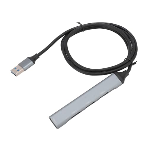Elprico USB-Hub, 4-Port-USB-3.0-Hub, Tragbarer Daten-Hub, 5-Gbit/s-Hochgeschwindigkeits-USB-Dockingstation für Windows 10 8 7, XP, OS X 10.6-10.12, Linux 2.6.14, MacBook, XPS, PC, von Elprico