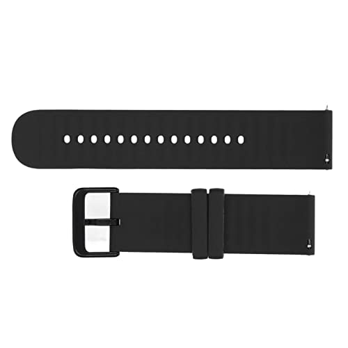 Elprico Uhrenarmband Kompatibel mit Amazfit GTR 3 PRO, 20 Mm Silikon-Smartwatch-Ersatzband mit Schnellverschluss(Schwarz) von Elprico