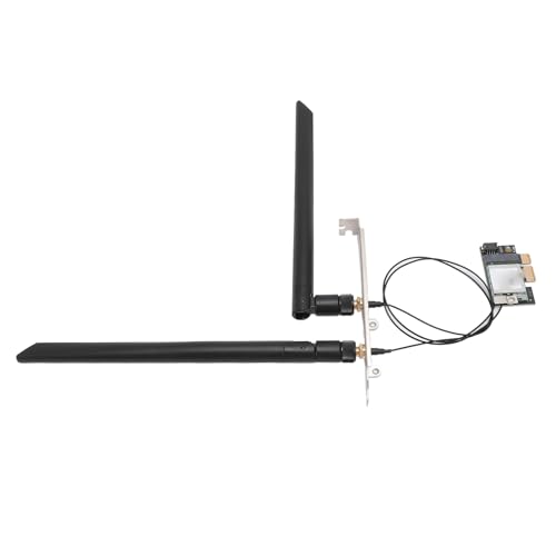 Elprico WLAN-Karte, PCIe Wireless WLAN-Netzwerkadapterkarte für Desktop-PC Windows 8/10/11, 2,4 G 5 G 867 Mbit/s Dualband 5 G-Netzwerkkarte (Abnehmbare Antenne) von Elprico