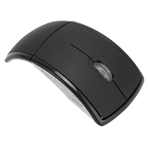 Faltbare Bluetooth Mäuse, Kabellose Tragbare 2,4 G Maus mit USB Nano Empfänger, Ergonomische Optische Mini Mäuse für Zuhause, Büro, Reisen, Spiele.(Schwarz) von Elprico