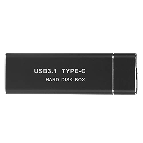 Festplattenbox, M.2 NGFF zu USB3.1 Aluminiumlegierung Solid State Type C Externes Gehäuse, Unterstützt Startfunktion und Hot-Swap-fähig von Elprico