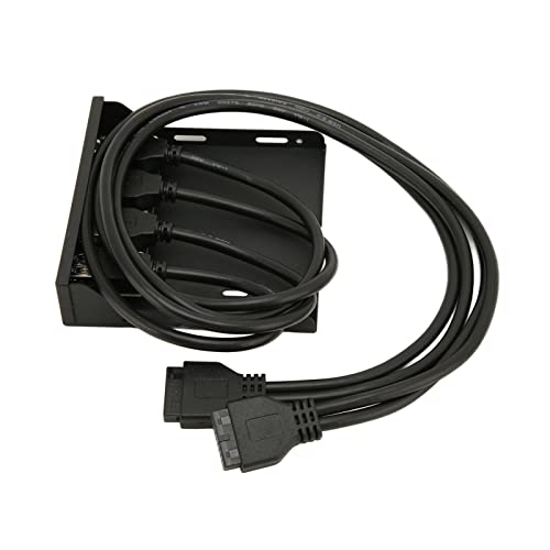 Front Panel USB 3.0 Hub 4 Ports, 19 Pin 3,5 Zoll Front Panel Support Hot Plug, Zum Anschließen Verschiedener Externer USB-Geräte von Elprico