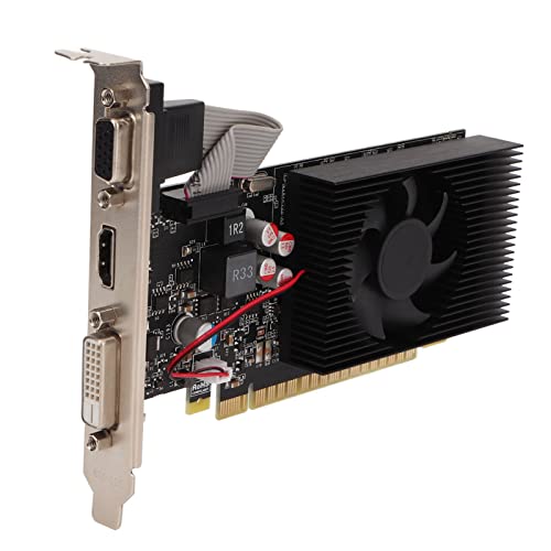 Elprico GT730 4GB DDR3 Gaming Grafikkarte, PCIe 2.0 x8, DVI, VGA, HDMI, 1400MHz (übertaktet), 700MHz (leise), 96 Unified Shader, NVIDIA GeForce GT 730, Kompatibel mit Desktop-PCs, Ideal für Gaming von Elprico
