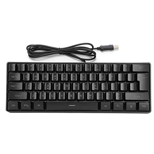 Gaming-Tastatur, 61 Tasten, 5 einstellbare Stufen, RGB-USB-Kabel, mechanische Tastatur, FN-Kombination, Shortcut-Tasten, USB-Tastatur von Elprico