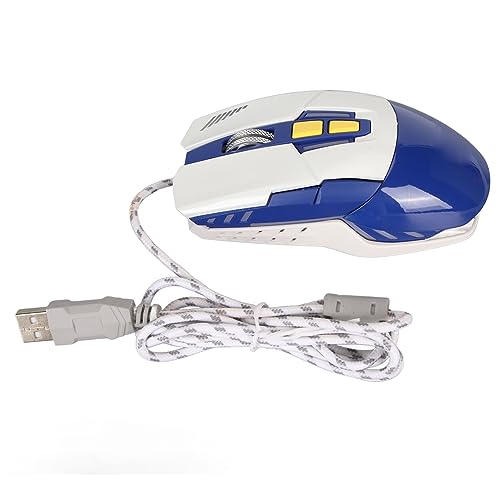 Kabelgebundene Gaming-Maus, Optische USB-Computermaus in Sportwagenform, 4 Einstellbare DPI Bis zu 3200 Computermaus, Elektronische Mechanische Sportmaus G7 (Blau) von Elprico