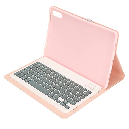 Kabellose Bluetooth-Tastatur, 11,5-Zoll-Tablet-Telefon mit Quadratischer Kappe, Leises Tippen, Wasserdichte, Ultradünne, Tragbare Tastatur mit Einer TPU-Silikonabdeckung für Pad Pro 11.5(Rosa) von Elprico