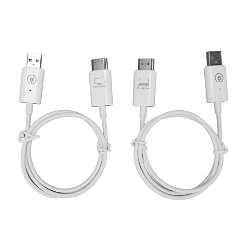 Kabelloser HDMI-Sender und -Empfänger, 5 V, 2 A, Dual-Modus, 1080P, Tragbares Kabelloses HDMI-Extender-Set, Video-Sender und -Empfänger mit Integrierter Antenne, für Heimkino, Büro von Elprico