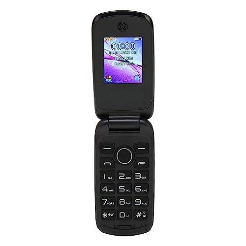 Klapptelefon für Senioren, Entsperrt, 3G-LTE-Dual-SIM-Telefon mit Großen Tasten, Leistungsstarkem Lautsprecher, Großen Tasten und LED-Leuchten, SOS-Funktion, Lange (Blau) von Elprico