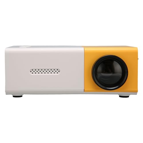 Kompakter und Tragbarer Miniprojektor, Leistungsstarke 1080P-Auflösung für Smartphone, Laptop, TV-Stick, ONE, Unterstützt AV, USB, Speicherkarte Plus Fernbedienung, 100–240 von Elprico