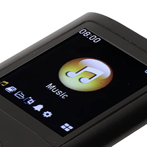 MP3-Player, 64-GB-Musikplayer, Verlustfreie Musik, Schlanker 1,8-Zoll-LCD-Bildschirm, Tragbarer MP3-Musikplayer, Inklusive Ladekabel und Kopfhörer, Einfach zu Tragen (Schwarz) von Elprico