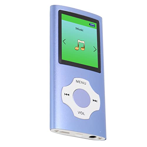 MP3-Player mit UKW-Radio und Sprachaufzeichnung, 1,8-Zoll-LCD-Musikplayer mit Videowiedergabe für Schüler (Dunkelblau) von Elprico