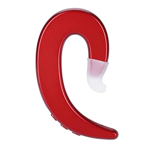 Ohrbügel-Kopfhörer, Bluetooth-Kopfhörer mit Mikrofonen, Kabelloses, Schmerzfreies Knochenleitungs-Kopfhörer-Headset (Rot) von Elprico