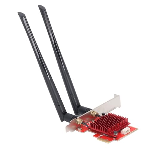 PCI-E WLAN-Karte BT5.4, Tri-Band Erweitert WLAN auf 6 GHz/5,8 GHz/2,4 GHz 5800 Mbit/s Gigabit, Desktop-PC PCIe Wireless-Netzwerkadapter WiFi 7 802.11 a,B,G,N,Ac,Ax, Be Standard von Elprico