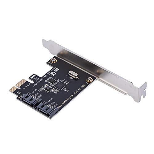 PCI Express SATA 3.0-Controllerkarte, 2-Port-PCIe zu SATA III 6 GB/s, SATA III 6-Gbit/s-Erweiterungsadapterkarten mit Kleiner Halterung und 1 CD von Elprico