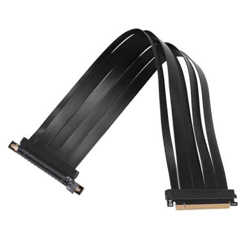 PCIe 4.0 X16 GPU-Riser-Kabel, 50 cm Rechtwinkliges PCIE-Port-GPU-Riser-Kabel, Kompatibel mit RTX3090 RX6900XT X570 von Elprico