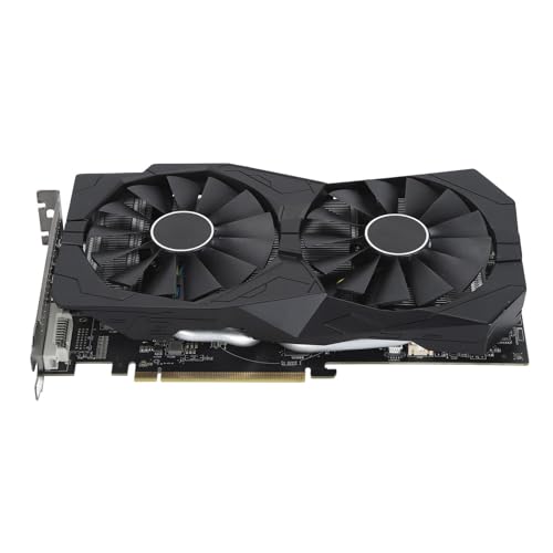 RX580 8 GB Grafikkarte, 256-Bit GDDR5-Grafikkarte für PC-Gaming, DP HDMI DVI-Ausgang, PCI Express 3.0 mit Effizientem Dual-Lüfter, Gaming-Grafikkarte für Büro und Gaming von Elprico