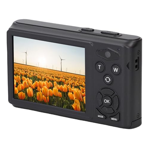 Retro -Kamera 4K Video 64MP Foto, 18x Zoom Reisekamera mit Flip -Bildschirm und 750 -mAh -Akku für Vlogging -Schüler (Black) von Elprico