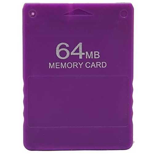 Spiele-Speicherkarte, 64 MB PS2-Hochgeschwindigkeits-Speicherkarte Effiziente Spiele-Speicherkarte Unterstützt FMCB1.966 und Alle Spiele für Playstation 2(Violett) von Elprico