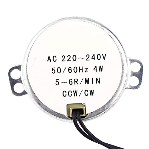 Synchronmotor, 1 Stück 220-240 V AC 4 W CW/CCW 4 W 50/60 Hz Synchronmotor Getriebemotor für elektrischen Lüfterlüftungsmechanismus, Heizung(5-6RPM) von Elprico