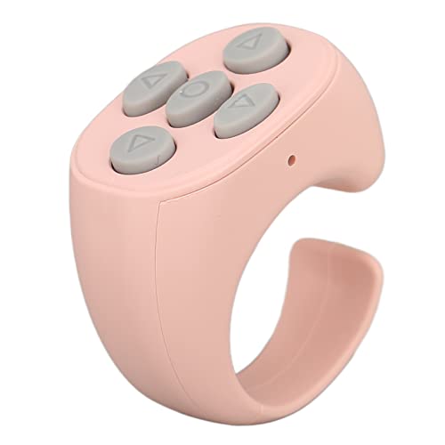 Tiktok-Fernbedienung, Tiktok-Scrolling-Ring, Kabelloses Telefon, Selfie-Auslöser-Ring, Finger-Scroller-Fernbedienung mit 50 MAh für Zuhause (Rosa) von Elprico