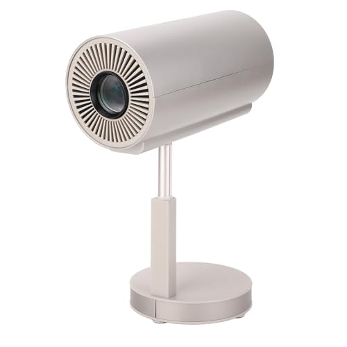 Tragbarer Projektor, 4K-Smart-Projektor, 1080P, 1200 Lm, Tragbarer Heimprojektor mit Trapez- und 4-Punkt-Korrektur für Android, 90°-Klappkopf-Unterstützung, Versteckter von Elprico