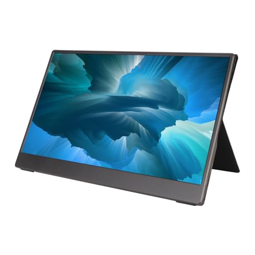 Tragbarer für Laptop, 14 Zoll 1080P FHD IPS Display Laptop-, Externer Gaming- mit -HD-Multimedia-Schnittstelle, USB-C-Port-Lautsprechern für Xbox (EU-Stecker) von Elprico