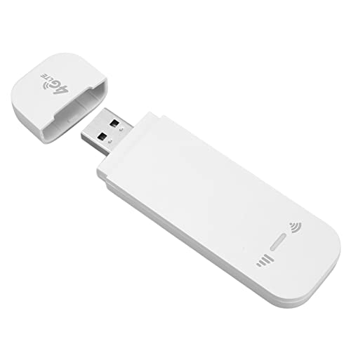 Tragbares, Kostengünstiges 4G-WLAN für Reisen, Tragbarer USB-WLAN-Router mit 150 Mbit/s und SIM-Karte, Mobiler 4G-LTE-WLAN-Hotspot für Reisen Im Freien (Weiss) von Elprico