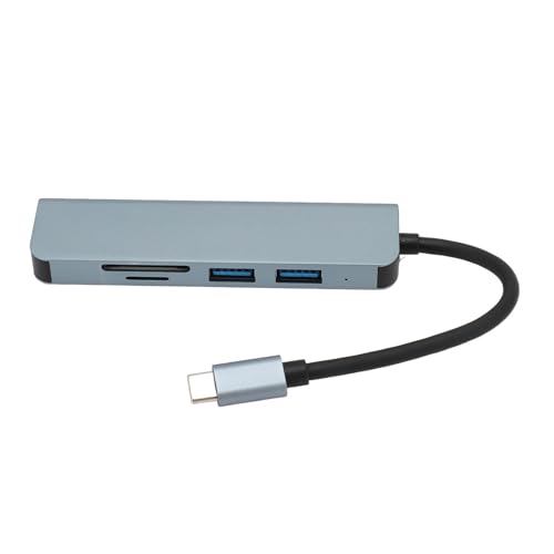 USB-C-Hub, 5 Gbit/s, 4 Anschlüsse, USB 3.0-Adapter mit 3 USB-Anschlüssen, SD/TF-Anschlüssen, Hochgeschwindigkeits-USB-C-Multiport-Splitter für IOS-Tablets, Notebook-Computer von Elprico