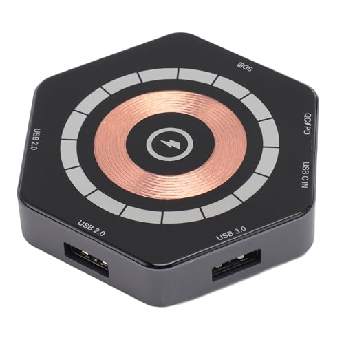 USB-C-Hub, Multi-Port-USB-Typ-C-Hub, 1 USB 3.0-Anschluss, 2 USB 2.0-Anschlüsse, 1 Typ-C 3.0-Anschluss, 1 PD-Anschluss, Speicherkartensteckplatz, Micro-Speicherkartensteckplatz, USB-C-Hub, Multi-Port-USB-Typ-C-Hub, 1 USB 3.0-Anschluss, 2 USB 2.0-Anschlüsse, 1 Typ-C 3.0-Anschluss, 1 PD-Anschluss, Speicherkartensteckplatz, Micro-Speicherkartensteckplatz, von Elprico