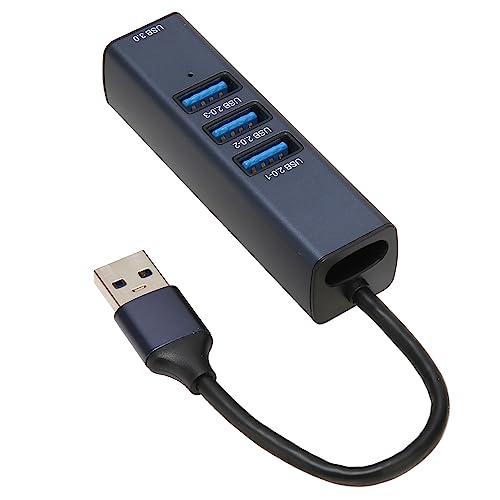 USB-Hub mit 4 Anschlüssen, 5 Gbit/s Datenübertragung, Plug-and-Play, Kompakt und Tragbar, Aluminiumlegierung, Einfache Erweiterung, USB-Dockingstation für Laptop-PC-Flash-Laufwerk von Elprico