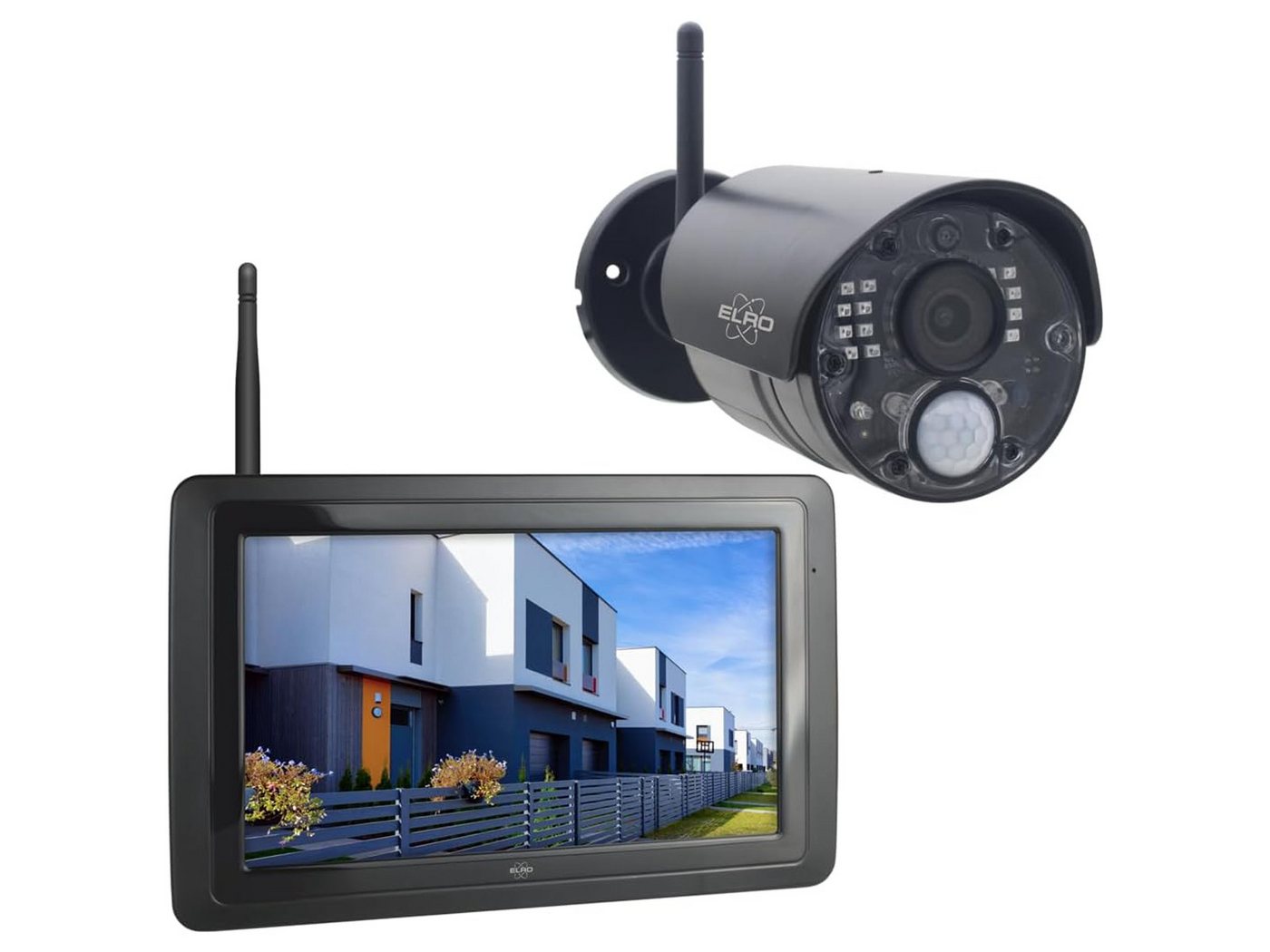 Elro Outdoor-Kamera (WLAN (Wi-Fi), IP Überwachungskamera mit Live-Übertragung auf Handy Bewegungsmelder) von Elro